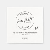 白黒シックモダンおもしろいファクト結婚ズ スタンダードカクテルナプキン (正面)