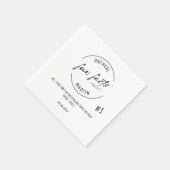 白黒シックモダンおもしろいファクト結婚ズ スタンダードカクテルナプキン (角)