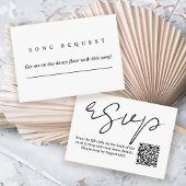 白黒シックモダンrsvp エンクロージャーカード