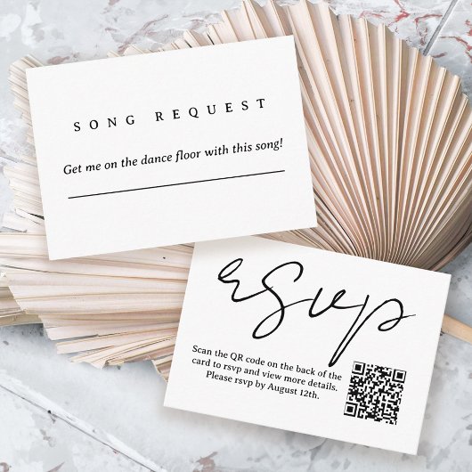 白黒シックモダンrsvp エンクロージャーカード