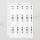 白黒シック幾何結婚カップルのシャワー 招待状 (裏面)