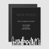 白黒シティのスカイライン我々は発表を移動 (正面/裏面)