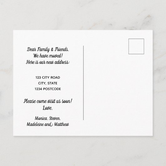 白黒シティのスカイライン移動 案内ポストカード (裏面)