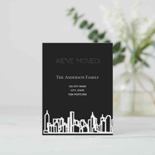 白黒シティのスカイライン移動 案内ポストカード (スタンド正面)