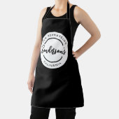 白黒シティタウンプレイスロケーションネームサークル エプロン (インサイチュ)