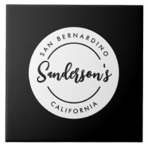 白黒シティタウンプレイスロケーションネームサークル