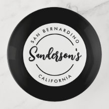 白黒シティタウンプレイスロケーションネームサークル