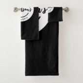 白黒シティタウンプレイスロケーションネームサークル バスタオルセット (インサイチュ)