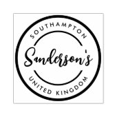 白黒シティタウンプレイスロケーションネームサークル ラバースタンプ (インプリント)