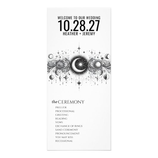 白黒シテリア結婚式 プログラム (正面)