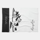 白黒シドニー、オーストラリア キッチンタオル (横)