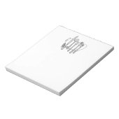 白黒シバーウェアデザイン ノートパッド (回転)