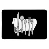 白黒シバーウェアデザイン マグネット (横)