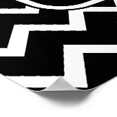 白黒シボロンとモノグラムカスタム付き。 ポスター (角)