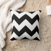 白黒シボロンジグザグザグザ装飾用クッション クッション (ブランケット)