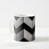 白黒シボン壁紙 コーヒーマグカップ (正面左)