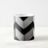白黒シボン壁紙 コーヒーマグカップ (中央)