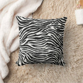 白黒シマウマのストライブ柄の装飾用クッション クッション (ブランケット)