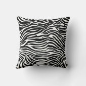 白黒シマウマのストライブ柄の装飾用クッション クッション (裏面)