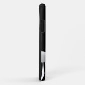 白黒シマウマのストライプで、白いリボン Case-Mate iPhoneケース (裏面/右)