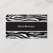 白黒シマウマのストライプなアニマルプリント 名刺 (裏面)