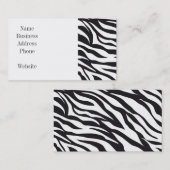 白黒シマウマのストライプのプリントパターンギフト 名刺 (正面/裏面)