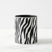 白黒シマウマのストライプのマグ マグカップ (中央)