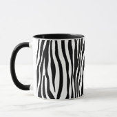 白黒シマウマのストライプのマグ マグカップ (左)
