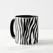 白黒シマウマのストライプのマグ マグカップ (正面左)