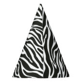 白黒シマウマのパーティーの帽子 パーティーハット (裏面)