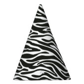 白黒シマウマのパーティーの帽子 パーティーハット (右)