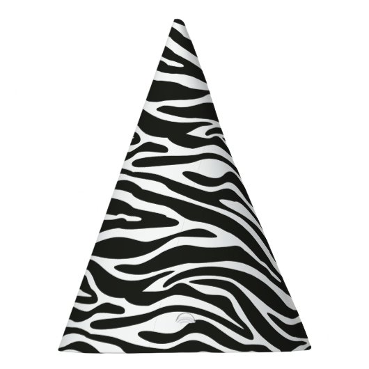 白黒シマウマのパーティーの帽子 パーティーハット (右)