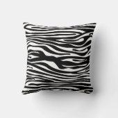 白黒シマウマのプリントパターン- クッション (裏面)