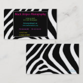白黒シマウマのプロフィールの名刺 名刺 (正面/裏面)