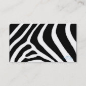 白黒シマウマのプロフィールの名刺 名刺 (裏面)