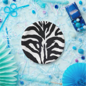 白黒シマウマのモダンなファッションの魅力 ペーパープレート (パーティー)