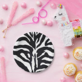 白黒シマウマのモダンなファッションの魅力 ペーパープレート (パーティー)