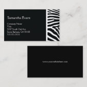 白黒シマウマの名刺 名刺 (正面/裏面)