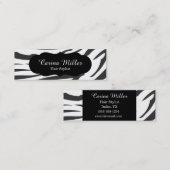 白黒シマウマの美容師 スキニー名刺 (正面/裏面)