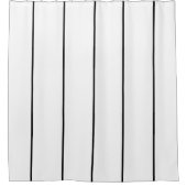 白黒シャワストライプのーカーテン シャワーカーテン (正面)