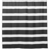 白黒シャワストライプのーカーテン シャワーカーテン (正面)