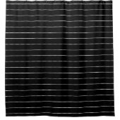 白黒シャワストライプのーカーテン シャワーカーテン (正面)