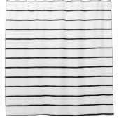 白黒シャワストライプのーカーテン シャワーカーテン (正面)