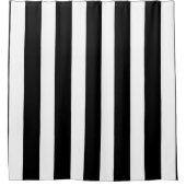 白黒シャワストライプのーカーテン シャワーカーテン (正面)