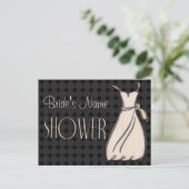 白黒シャワーの招待 インビテーションポストカード (スタンド正面)