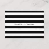 白黒シャワーストライプおむつラッフルカード プレイスカード (裏面)