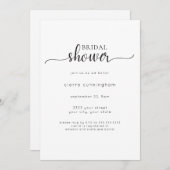 白黒シャワーミニマル招待状 招待状 (正面/裏面)