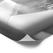 白黒シャワー付き高地カウバスルーム ポスター (角)