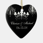 白黒シャンデリアは記念品をカスタマイズ セラミックオーナメント (右)