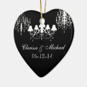 白黒シャンデリアは記念品をカスタマイズ セラミックオーナメント (左)